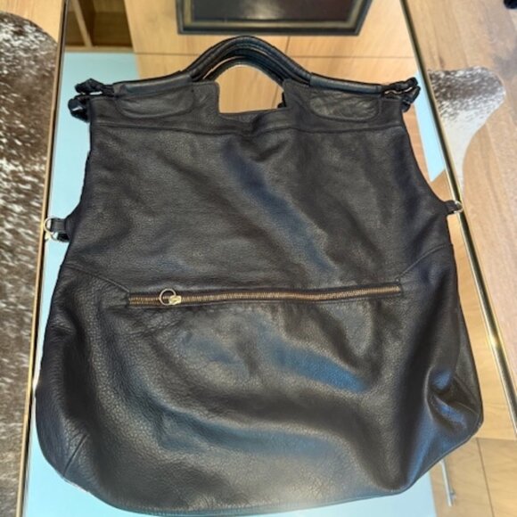 Pre-Loved Black Leather Foley + Corinna Top Handle Tote - Picture 2 of 9